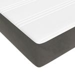 Casa si Gradina - Mobilier - Saltele si somiere - Saltele - Saltea de pat cu arcuri, gri inchis, 160x210x20 cm, catifea - Infinity.ro