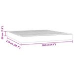Casa si Gradina - Mobilier - Saltele si somiere - Saltele - Saltea de pat cu arcuri, gri inchis, 160x210x20 cm, catifea - Infinity.ro