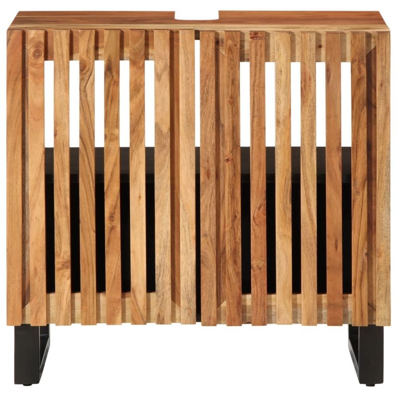 Casa si Gradina - Mobilier - Mobilier baie - Comode baie - Dulap pentru chiuveta de baie, 62x34x58 cm, lemn masiv acacia, maro - Infinity.ro