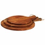 Casa si Gradina - Bucatarie si vesela - Ustensile bucatarie - Tocatoare de bucatarie - Tocatoare, 3 buc., lemn masiv de acacia, model rotund - Infinity.ro