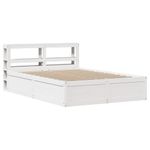 Casa si Gradina - Mobilier - Paturi si accesorii - Paturi - Cadru de pat cu tablie, alb, 140x190 cm, lemn masiv de pin - Infinity.ro