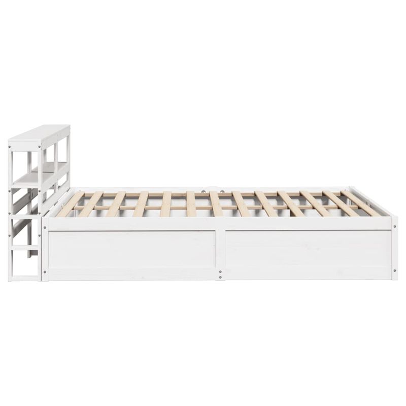 Casa si Gradina - Mobilier - Paturi si accesorii - Paturi - Cadru de pat cu tablie, alb, 140x190 cm, lemn masiv de pin - Infinity.ro