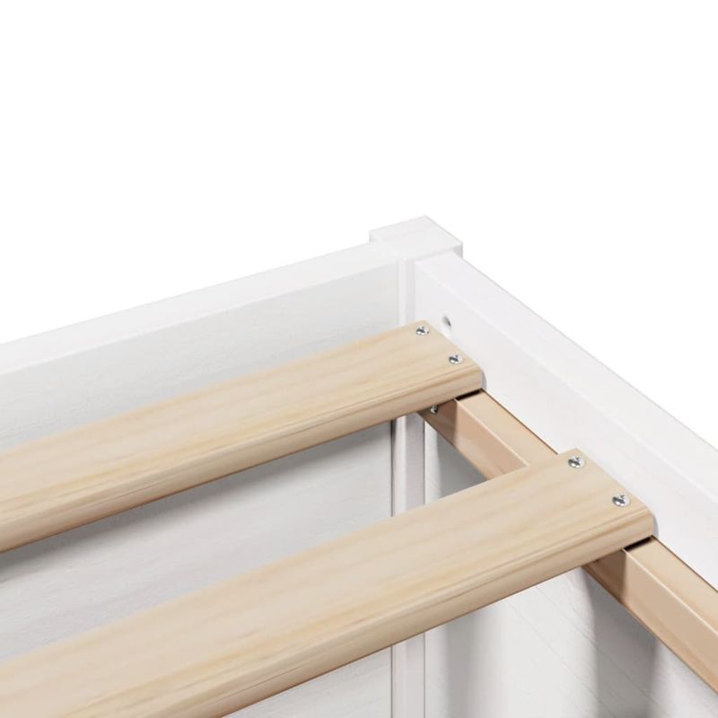 Casa si Gradina - Mobilier - Paturi si accesorii - Paturi - Cadru de pat cu tablie, alb, 140x190 cm, lemn masiv de pin - Infinity.ro