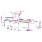 Casa si Gradina - Mobilier - Paturi si accesorii - Paturi - Cadru de pat cu tablie, alb, 140x190 cm, lemn masiv de pin - Infinity.ro