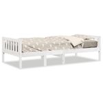 Casa si Gradina - Mobilier - Paturi si accesorii - Paturi - Pat pentru copii fara saltea, alb, 90x200 cm, lemn masiv de pin - Infinity.ro