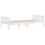 Casa si Gradina - Mobilier - Paturi si accesorii - Paturi - Pat pentru copii fara saltea, alb, 90x200 cm, lemn masiv de pin - Infinity.ro