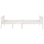 Casa si Gradina - Mobilier - Paturi si accesorii - Paturi - Pat pentru copii fara saltea, alb, 90x200 cm, lemn masiv de pin - Infinity.ro