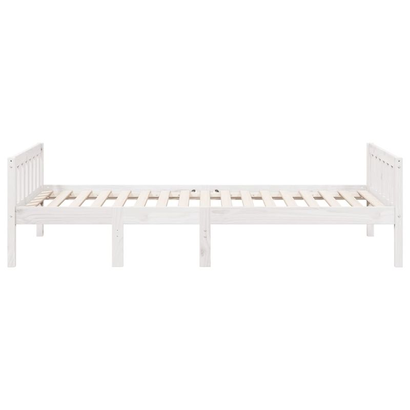 Casa si Gradina - Mobilier - Paturi si accesorii - Paturi - Pat pentru copii fara saltea, alb, 90x200 cm, lemn masiv de pin - Infinity.ro