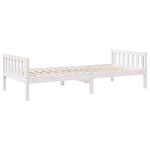 Casa si Gradina - Mobilier - Paturi si accesorii - Paturi - Pat pentru copii fara saltea, alb, 90x200 cm, lemn masiv de pin - Infinity.ro