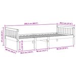 Casa si Gradina - Mobilier - Paturi si accesorii - Paturi - Pat pentru copii fara saltea, alb, 90x200 cm, lemn masiv de pin - Infinity.ro