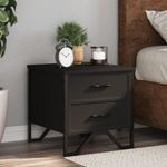 Casa si Gradina - Mobilier - Comode si corpuri - Noptiere - Noptiere, 2 buc., negru, 40 x 30 x 40 cm, PAL - Infinity.ro