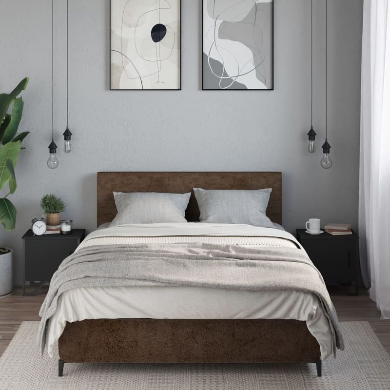 Casa si Gradina - Mobilier - Comode si corpuri - Noptiere - Noptiere, 2 buc., negru, 40 x 30 x 40 cm, PAL - Infinity.ro