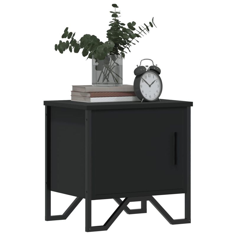 Casa si Gradina - Mobilier - Comode si corpuri - Noptiere - Noptiere, 2 buc., negru, 40 x 30 x 40 cm, PAL - Infinity.ro