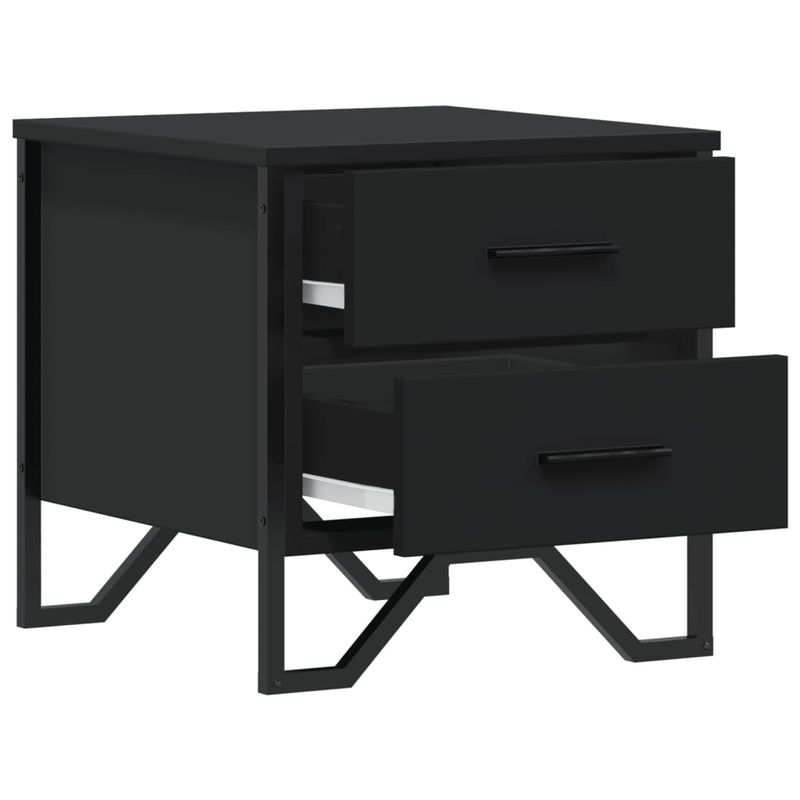 Casa si Gradina - Mobilier - Comode si corpuri - Noptiere - Noptiere, 2 buc., negru, 40 x 30 x 40 cm, PAL - Infinity.ro
