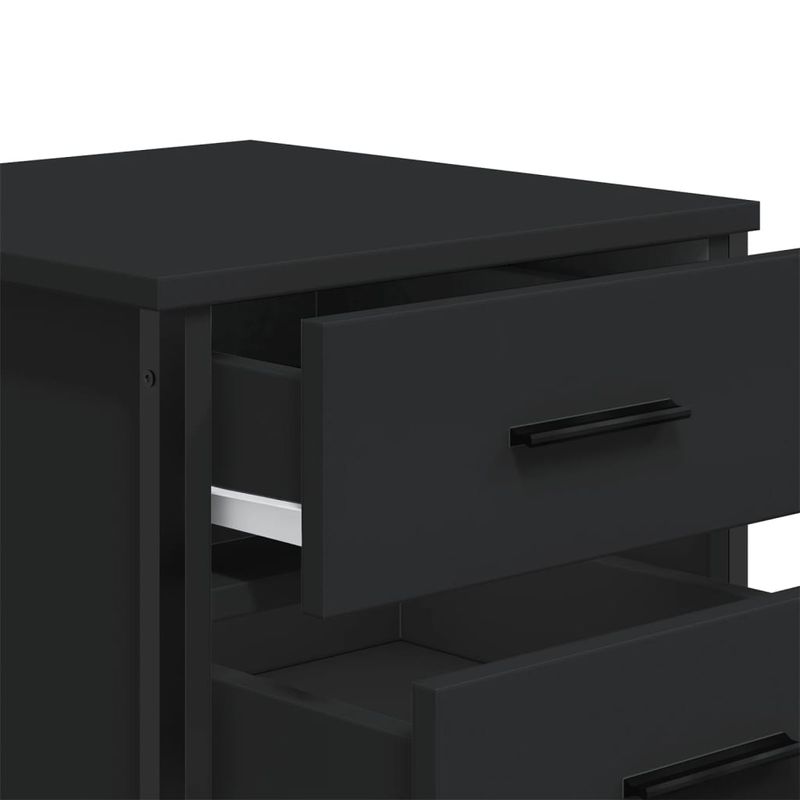 Casa si Gradina - Mobilier - Comode si corpuri - Noptiere - Noptiere, 2 buc., negru, 40 x 30 x 40 cm, PAL - Infinity.ro
