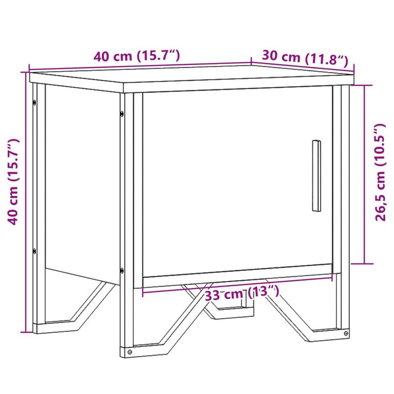 Casa si Gradina - Mobilier - Comode si corpuri - Noptiere - Noptiere, 2 buc., negru, 40 x 30 x 40 cm, PAL - Infinity.ro