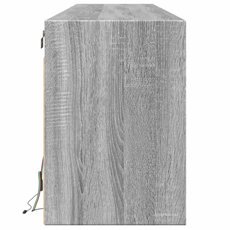 Casa si Gradina - Mobilier - Comode si corpuri - Comode - Comoda TV de perete cu lumini LED, gri sonoma, 180x31x45 cm - Infinity.ro