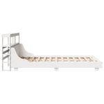 Casa si Gradina - Mobilier - Paturi si accesorii - Paturi - Cadru de pat fara saltea, alb, 120x190 cm, lemn masiv pin - Infinity.ro