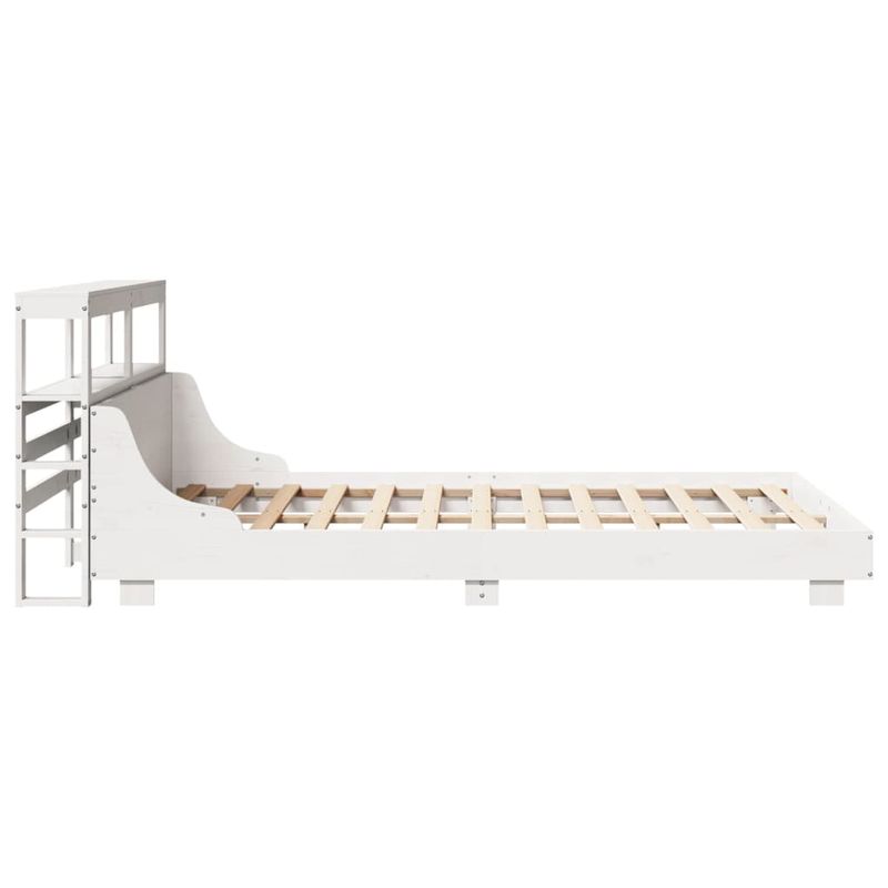 Casa si Gradina - Mobilier - Paturi si accesorii - Paturi - Cadru de pat fara saltea, alb, 120x190 cm, lemn masiv pin - Infinity.ro