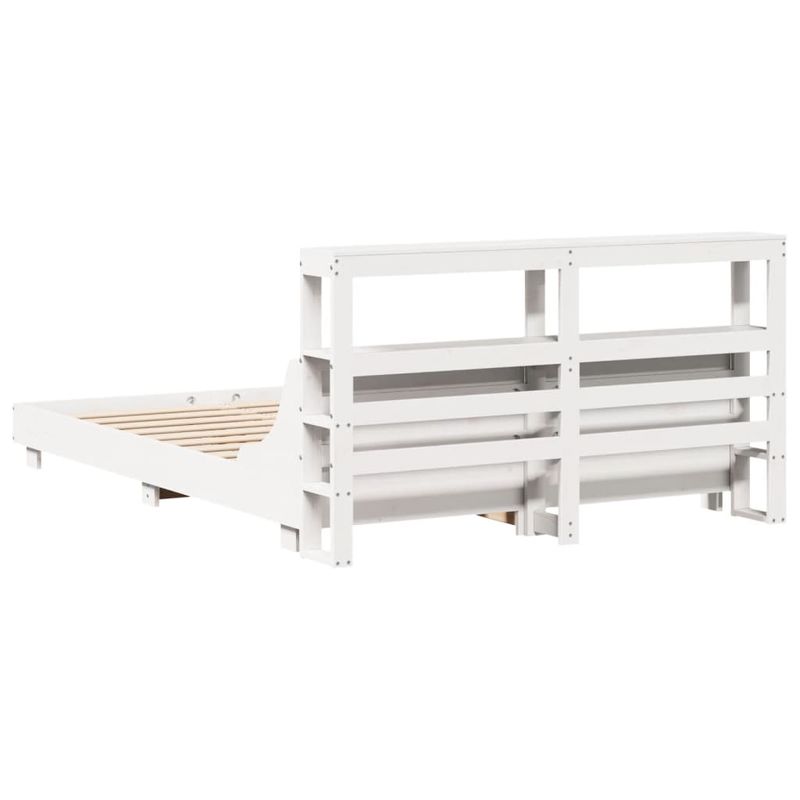 Casa si Gradina - Mobilier - Paturi si accesorii - Paturi - Cadru de pat fara saltea, alb, 120x190 cm, lemn masiv pin - Infinity.ro