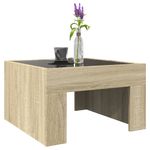 Casa si Gradina - Mobilier - Mese si birouri - Masute de cafea - Masuta de cafea cu LED infinity, stejar sonoma, 50x50x30 cm - Infinity.ro