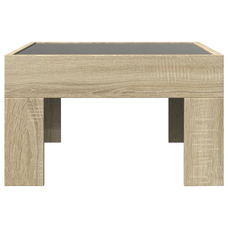 Casa si Gradina - Mobilier - Mese si birouri - Masute de cafea - Masuta de cafea cu LED infinity, stejar sonoma, 50x50x30 cm - Infinity.ro
