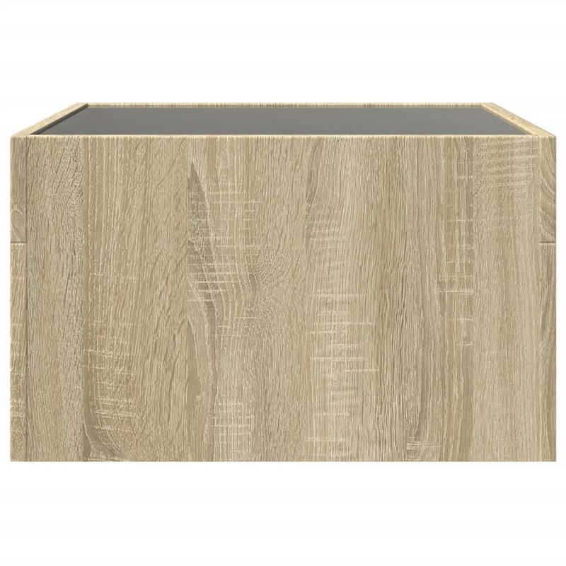 Casa si Gradina - Mobilier - Mese si birouri - Masute de cafea - Masuta de cafea cu LED infinity, stejar sonoma, 50x50x30 cm - Infinity.ro
