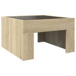 Casa si Gradina - Mobilier - Mese si birouri - Masute de cafea - Masuta de cafea cu LED infinity, stejar sonoma, 50x50x30 cm - Infinity.ro