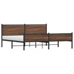 Casa si Gradina - Mobilier - Paturi si accesorii - Paturi - Cadru de pat metalic fara saltea, stejar maro, 193x203 cm - Infinity.ro