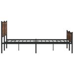 Casa si Gradina - Mobilier - Paturi si accesorii - Paturi - Cadru de pat metalic fara saltea, stejar maro, 193x203 cm - Infinity.ro