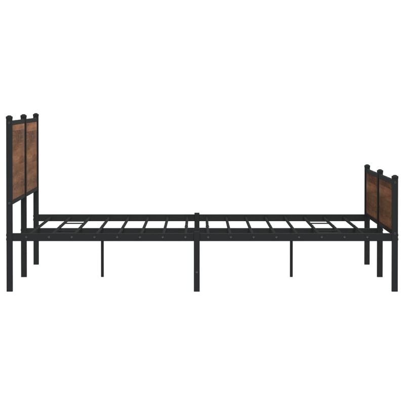Casa si Gradina - Mobilier - Paturi si accesorii - Paturi - Cadru de pat metalic fara saltea, stejar maro, 193x203 cm - Infinity.ro