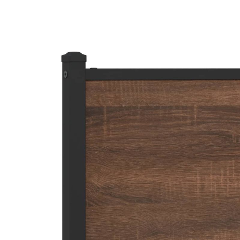 Casa si Gradina - Mobilier - Paturi si accesorii - Paturi - Cadru de pat metalic fara saltea, stejar maro, 193x203 cm - Infinity.ro
