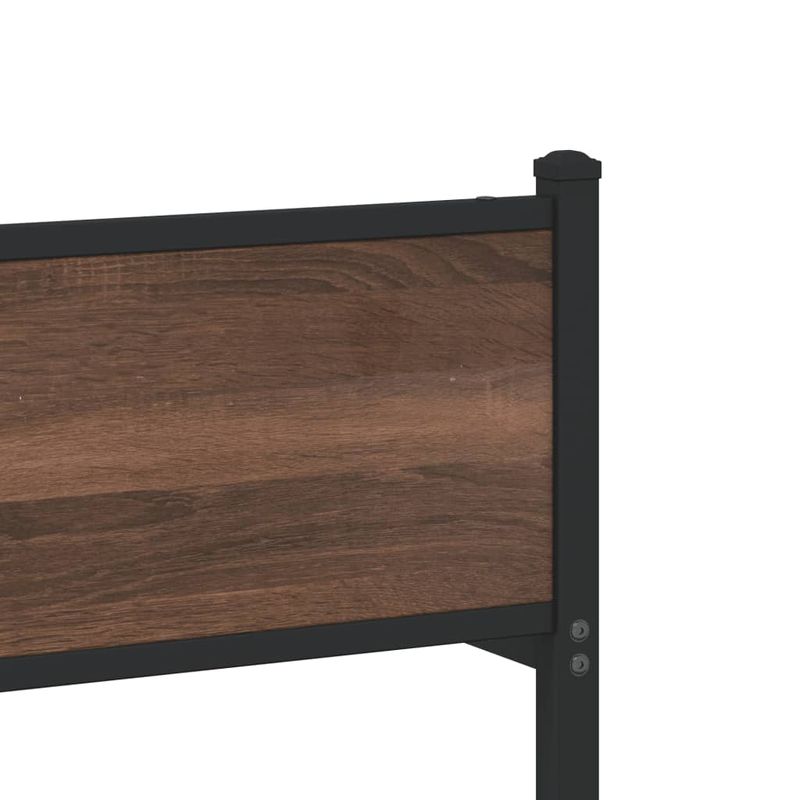 Casa si Gradina - Mobilier - Paturi si accesorii - Paturi - Cadru de pat metalic fara saltea, stejar maro, 193x203 cm - Infinity.ro