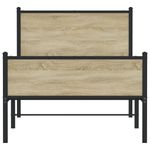 Casa si Gradina - Mobilier - Paturi si accesorii - Paturi - Cadru de pat metalic fara saltea, stejar sonoma, 80x200 cm - Infinity.ro