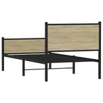 Casa si Gradina - Mobilier - Paturi si accesorii - Paturi - Cadru de pat metalic fara saltea, stejar sonoma, 80x200 cm - Infinity.ro