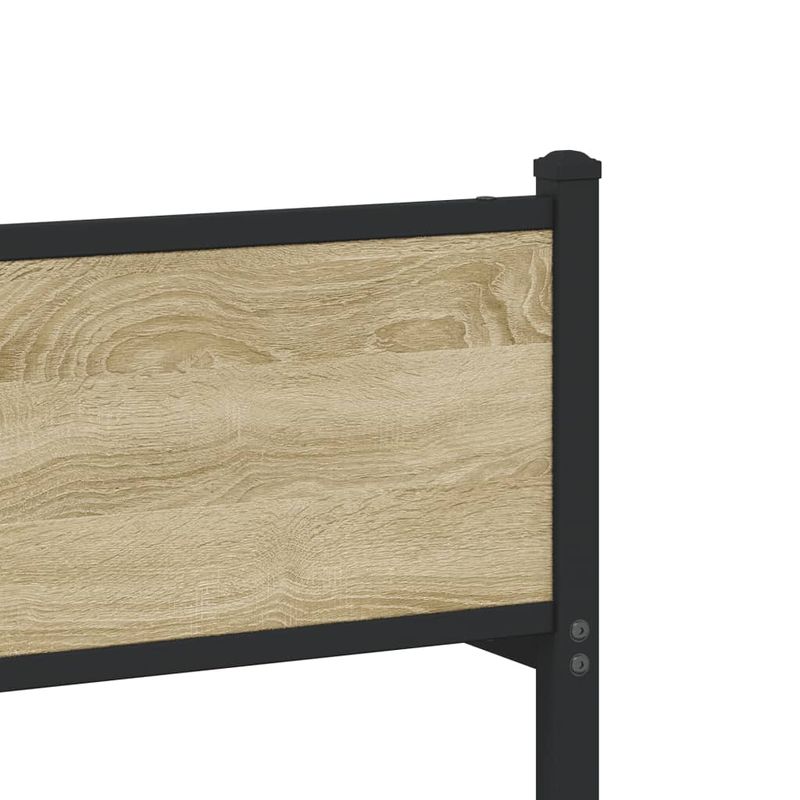 Casa si Gradina - Mobilier - Paturi si accesorii - Paturi - Cadru de pat metalic fara saltea, stejar sonoma, 80x200 cm - Infinity.ro