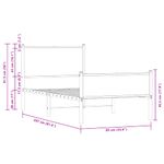 Casa si Gradina - Mobilier - Paturi si accesorii - Paturi - Cadru de pat metalic fara saltea, stejar sonoma, 80x200 cm - Infinity.ro