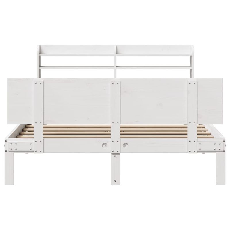 Casa si Gradina - Mobilier - Paturi si accesorii - Paturi - Cadru de pat cu tablie, alb, 150x200 cm lemn masiv pin - Infinity.ro