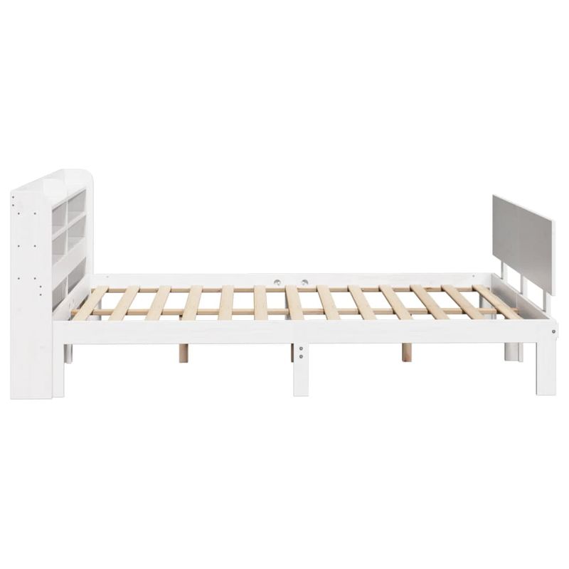 Casa si Gradina - Mobilier - Paturi si accesorii - Paturi - Cadru de pat cu tablie, alb, 150x200 cm lemn masiv pin - Infinity.ro