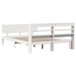 Casa si Gradina - Mobilier - Paturi si accesorii - Paturi - Cadru de pat cu tablie, alb, 150x200 cm lemn masiv pin - Infinity.ro