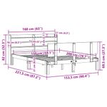 Casa si Gradina - Mobilier - Paturi si accesorii - Paturi - Cadru de pat cu tablie, alb, 150x200 cm lemn masiv pin - Infinity.ro