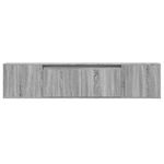 Casa si Gradina - Mobilier - Comode si corpuri - Comode - Comoda TV de perete cu lumini LED, gri sonoma, 180x31x39,5 cm - Infinity.ro
