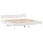 Casa si Gradina - Mobilier - Paturi si accesorii - Paturi - Cadru de pat cu tablie, alb, 180x200 cm, lemn masiv de pin - Infinity.ro