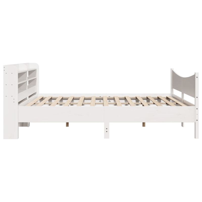 Casa si Gradina - Mobilier - Paturi si accesorii - Paturi - Cadru de pat cu tablie, alb, 180x200 cm, lemn masiv de pin - Infinity.ro