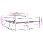 Casa si Gradina - Mobilier - Paturi si accesorii - Paturi - Cadru de pat cu tablie, alb, 180x200 cm, lemn masiv de pin - Infinity.ro