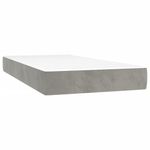 Casa si Gradina - Mobilier - Saltele si somiere - Saltele - Saltea de pat cu arcuri, gri deschis, 80x220x20 cm, catifea - Infinity.ro