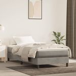 Casa si Gradina - Mobilier - Saltele si somiere - Saltele - Saltea de pat cu arcuri, gri deschis, 80x220x20 cm, catifea - Infinity.ro