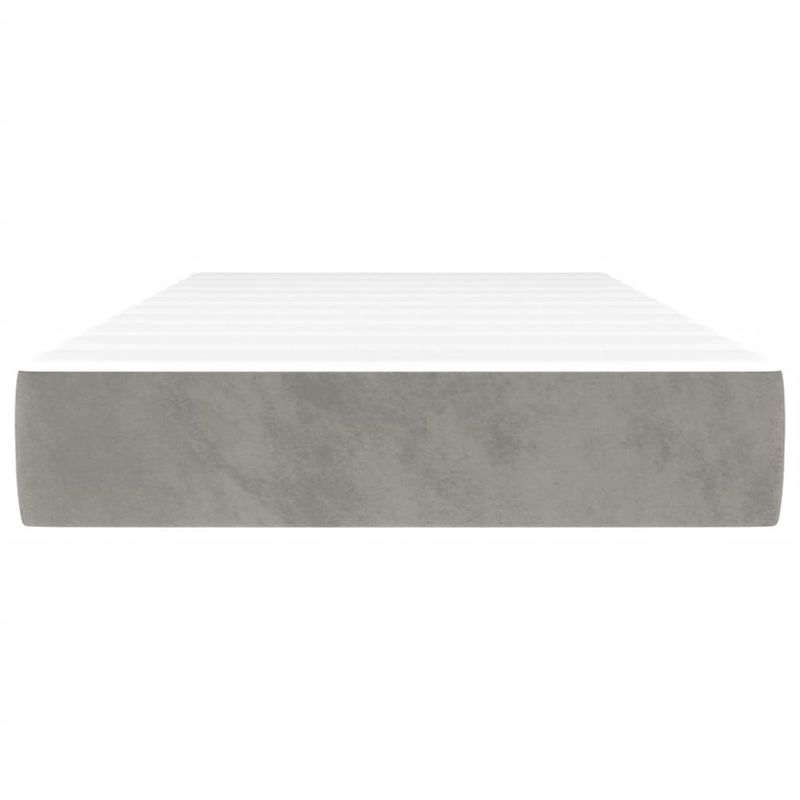 Casa si Gradina - Mobilier - Saltele si somiere - Saltele - Saltea de pat cu arcuri, gri deschis, 80x220x20 cm, catifea - Infinity.ro