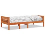 Casa si Gradina - Mobilier - Paturi si accesorii - Paturi - Pat pentru copii fara saltea, maro, 75x190 cm, lemn masiv pin - Infinity.ro
