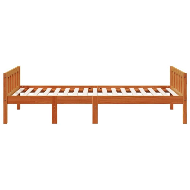 Casa si Gradina - Mobilier - Paturi si accesorii - Paturi - Pat pentru copii fara saltea, maro, 75x190 cm, lemn masiv pin - Infinity.ro